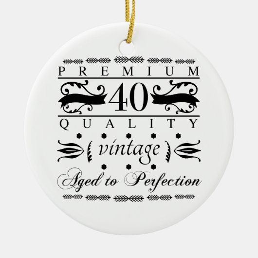 Premium - 40e verjaardag keramisch ornament (Voorkant)