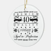 Premium - 40e verjaardag keramisch ornament (Links)