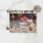 Premium aangepaste kerst Kaarten 2024 | elegant Notitiekaartje (Voorkant / Achterkant in situ)