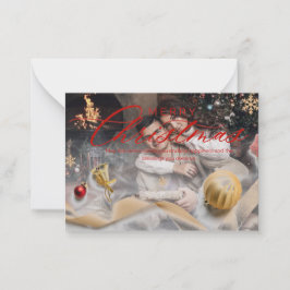 Premium aangepaste kerst Kaarten 2024 | elegant Notitiekaartje