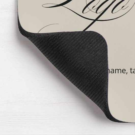 Premium Aangepaste Tekst Pastelvanille QR Code Log Muismat (Hoek)