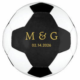 Premium aangepaste voetbal met monogram en datum