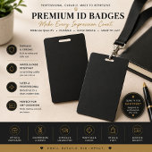Premium aangepaste zwarte ID-badge Badge