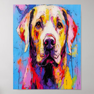 Premium Abstracte Labrador Print (KIES UW MAAT)