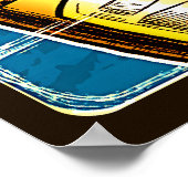 Premium ambachtelijk bier sinds 1890 Blauw & Bruin Poster (Hoek)