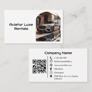Premium Arch Autohuur & Verkoop QR-code Foto Visitekaartje