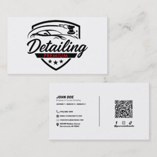 Premium Auto Auto Detailing Body Shop Modern Slank Visitekaartje