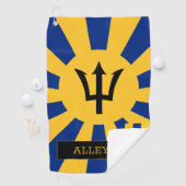 Premium Barbados Golf & Barbados Vlag / Patriots Golfhanddoek (Insitu)