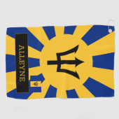 Premium Barbados Golf & Barbados Vlag / Patriots Golfhanddoek (Horizontaal)