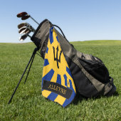 Premium Barbados Golf & Barbados Vlag / Patriots Golfhanddoek (Groen)