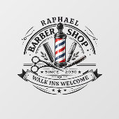Premium Barber Shop  – Custom Available Raamsticker (Vel)