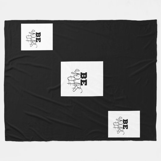 Premium be uw zwarte & witte tapijt. fleece deken (Voorkant (Horizontaal))