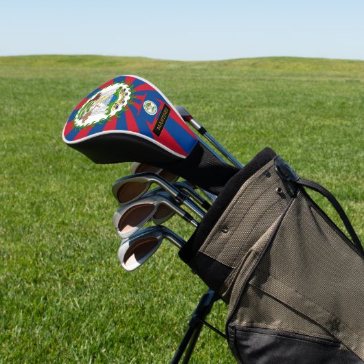 Premium Belize Golf & Belizean Vlag / Patriots Golfheadcover (Insitu)