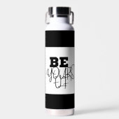 Premium ben uw fles zwart-wit en wit water. (Voorkant)