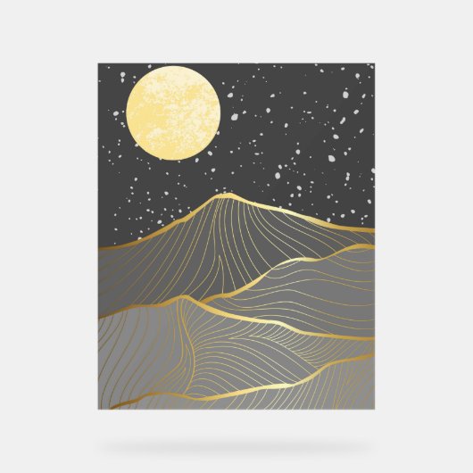 Premium bergschilderij acryl bord (Voorkant)