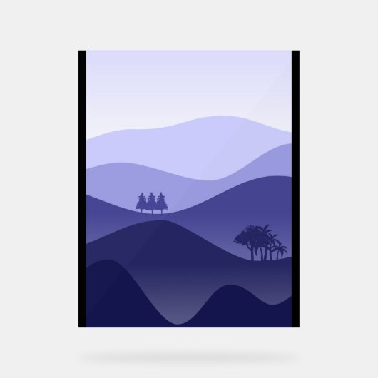 Premium bergschilderij acryl bord (Voorkant)