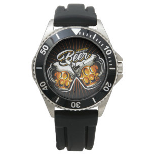 Premium bier Mannen volgen Horloge