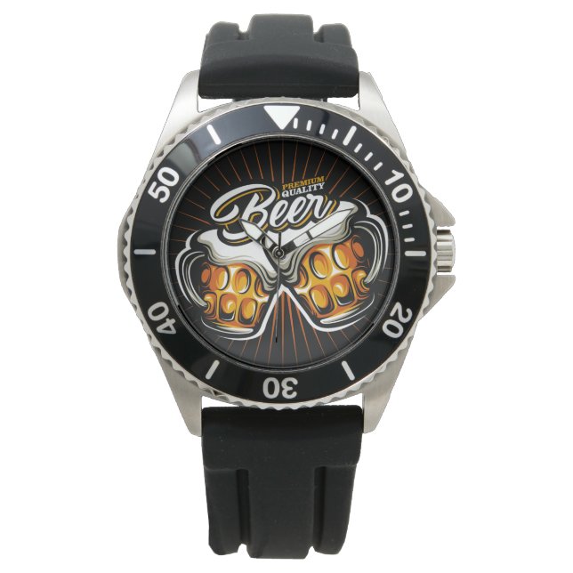 Premium bier Mannen volgen Horloge (Voorkant)