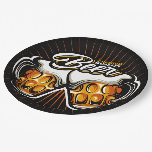 Premium bier papieren bordje (Gekanteld)