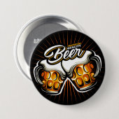 Premium bier ronde button 7,6 cm (Voorkant /achterkant)