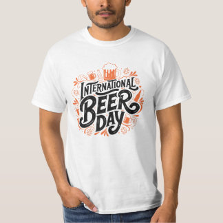 Premium Bierdag Typografie Vector T-shirt Ontwerp