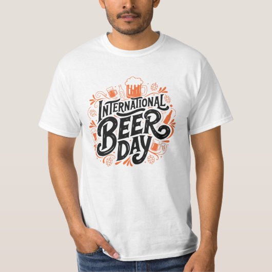 Premium Bierdag Typografie Vector T-shirt Ontwerp (Voorkant)