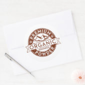 Premium biologisch adirondack poeder ronde sticker (Envelop)