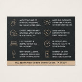 Premium Black Botox Aftercare Kaart (Achterkant)