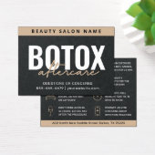 Premium Black Botox Aftercare Kaart (Bureau)