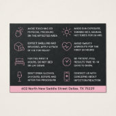 Premium Black Botox Aftercare Kaart (Achterkant)