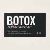 Premium Black Botox Injection Kaart (Voorkant)
