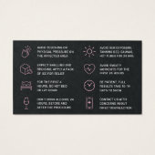 Premium Black Botox Injection Kaart (Achterkant)