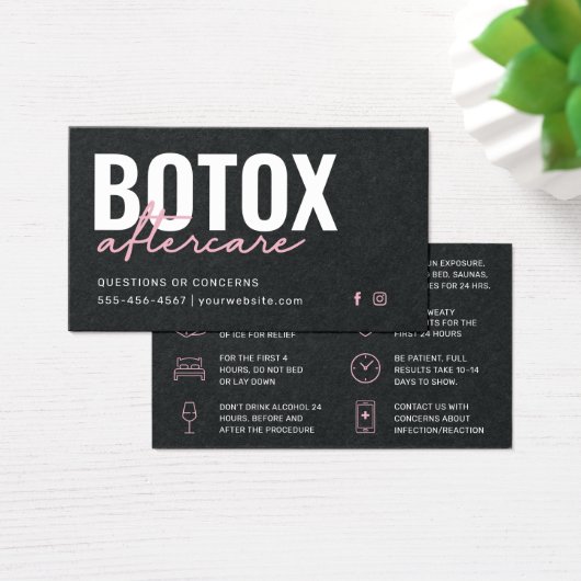 Premium Black Botox Injection Kaart (Bureau)