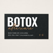 Premium Black Botox Injection Kaart (Voorkant)
