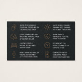 Premium Black Botox Injection Kaart (Achterkant)