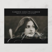 Premium Black Calligraphy Photo College Graduation (Voorkant)