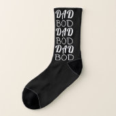 Premium Black "DAD BOD"Y Vaderdag Funky Cool Sokken (Links - buitenkant)