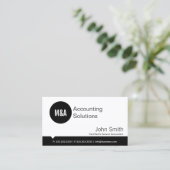 Premium Black Dot Accounting Visitekaartje (Staand voorkant)