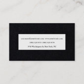 Premium Black Elegant Plain Minimalist Visitekaartje (Achterkant)