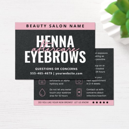 Premium Black Eyebrow Tint Henna Brows Aftercare Visitekaartje (Bureau)