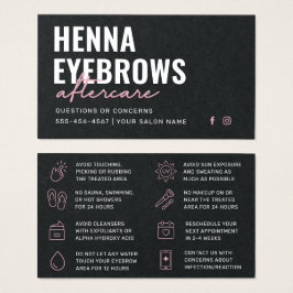 Premium Black Eyebrow Tint Henna Brows Aftercare Visitekaartje
