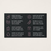 Premium Black Eyebrow Tint Henna Brows Aftercare Visitekaartje (Achterkant)