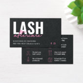 Premium Black Eyelash Extensions Aftercare Kaart (Bureau)