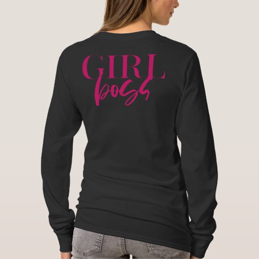 Premium Black Girl Boss | Roze kracht Modern Ultra T-shirt (Achterkant)