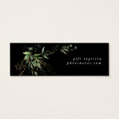 Premium Black Gold Botanical Eucalyptus Greenery Mini Visitekaartjes (Achterkant)