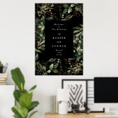Premium Black Gold Botanical Eucalyptus Greenery Poster (Thuiskantoor)