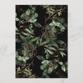 Premium Black Gold Botanische Eucalyptus Elegant Kaart (Achterkant)