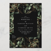 Premium Black Gold Botanische Eucalyptus Elegant Kaart (Voorkant)