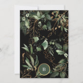 Premium Black Gold Botanische Eucalyptus Emerald Kaart (Achterkant)