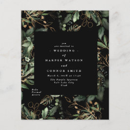 Premium Black Gold Budget Eucalyptus Elegant Flyer